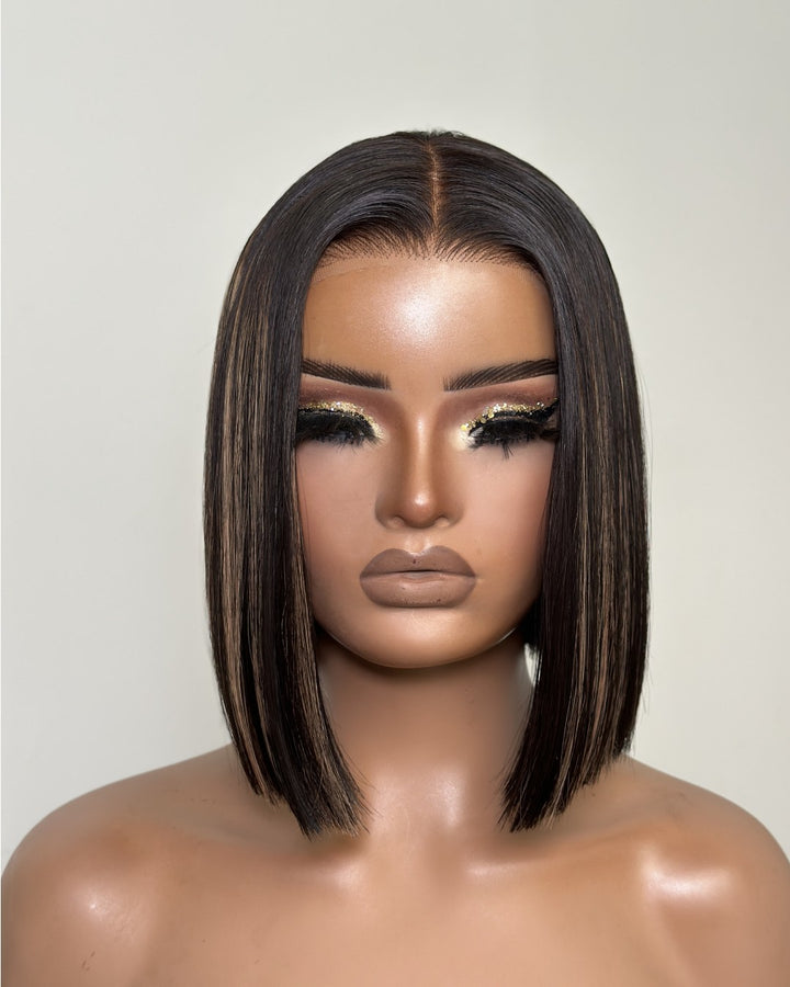 Adjustable Cap Virgin Hair Bob HD Lace Wig Human Hair Wig