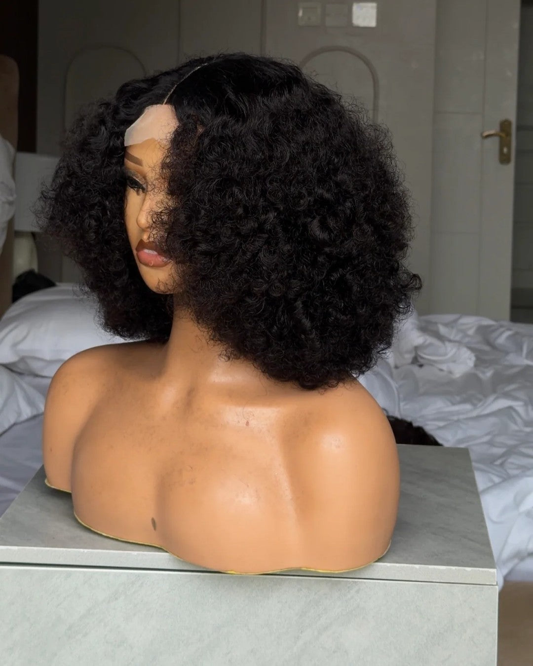 Remy Human Hair Curly 5x5 Lace Closure Wig