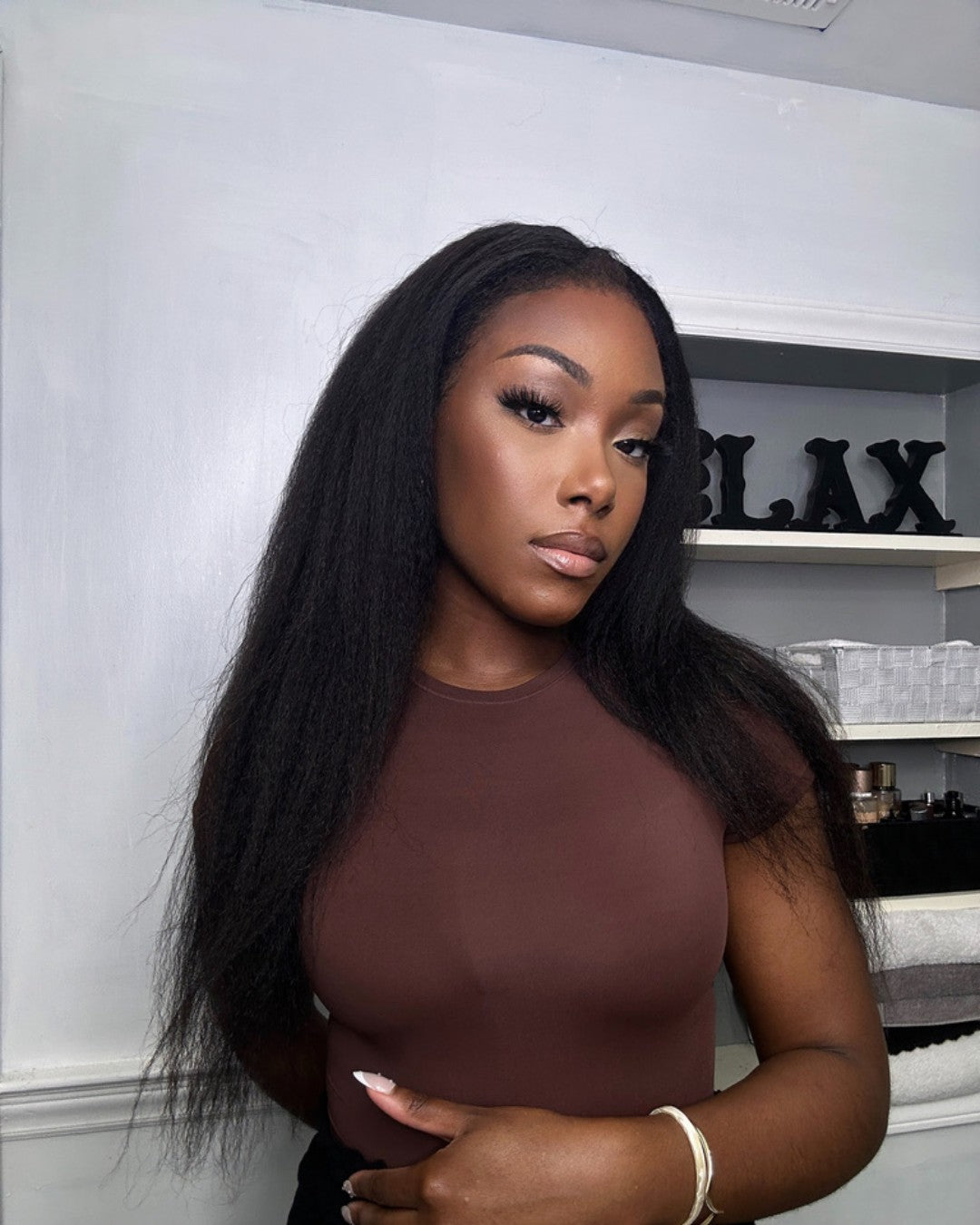 360 Lace Frontal Kinky Edges Ventilated Wig