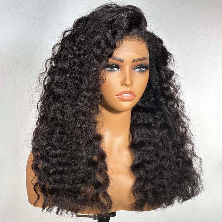 Fluffy Wand Curls With 4C Kinky Edges HD Lace Wig