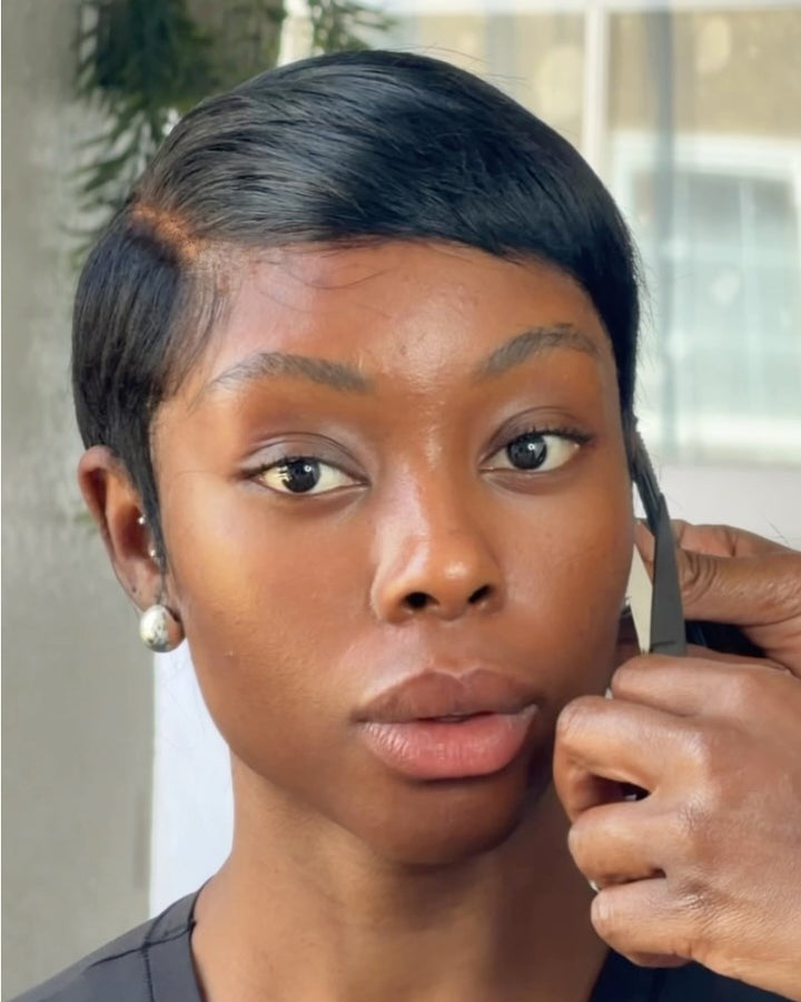 Side Parted Short Full Lace Human Hair Wig