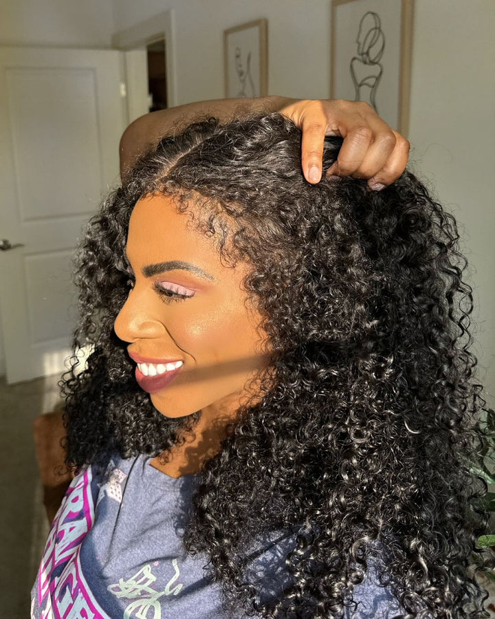 Lace Frontal Realistic Kinky Curly Hairline Wig