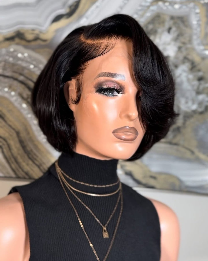 Realistic Lace Glueless Side Parted Bob Wig