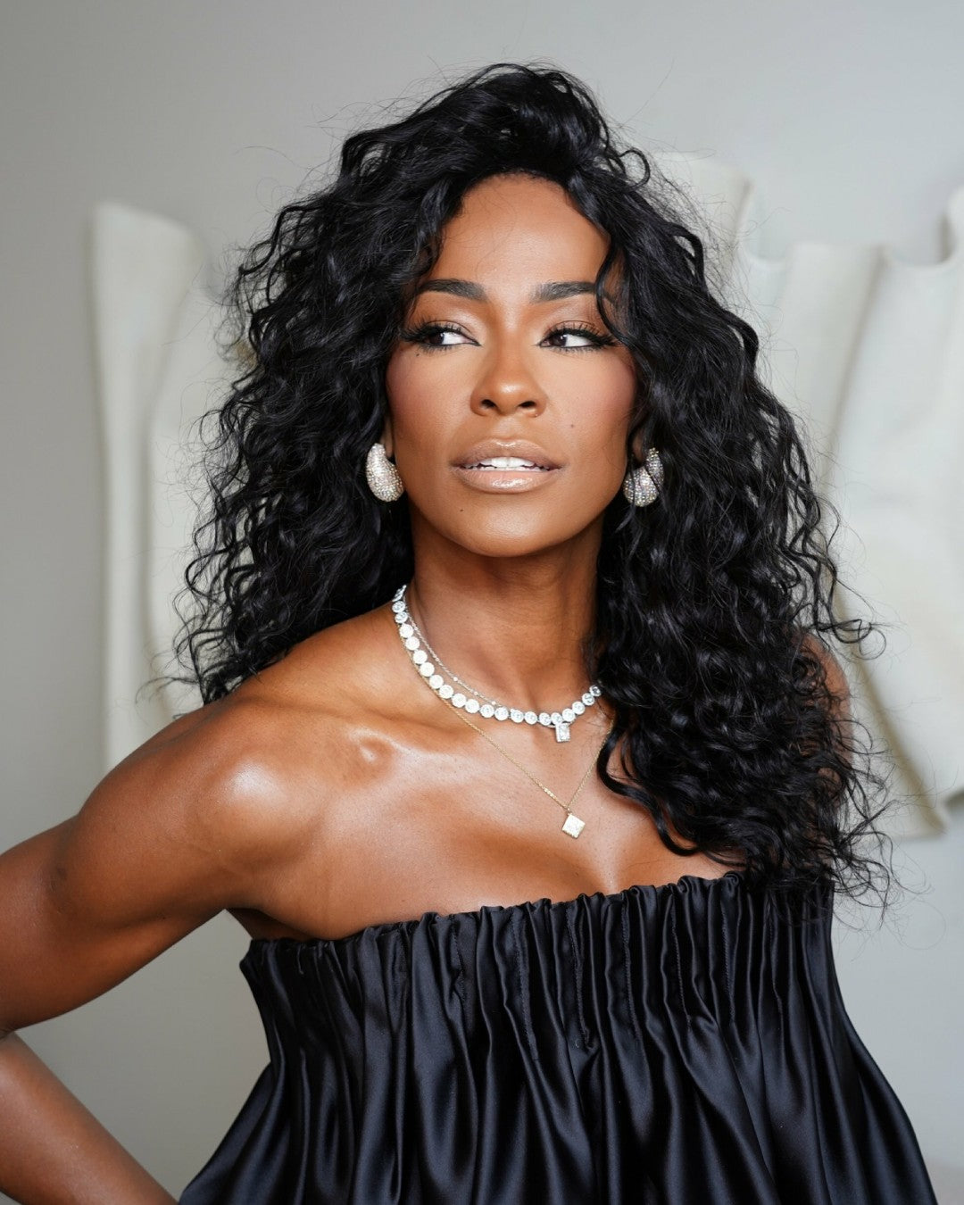 Wear & Go Black Water Wave Huamn Hair Wig