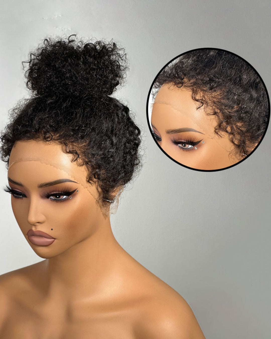 Frontal And Back Realistic Curly Edges 13x4 Lace Front Wig