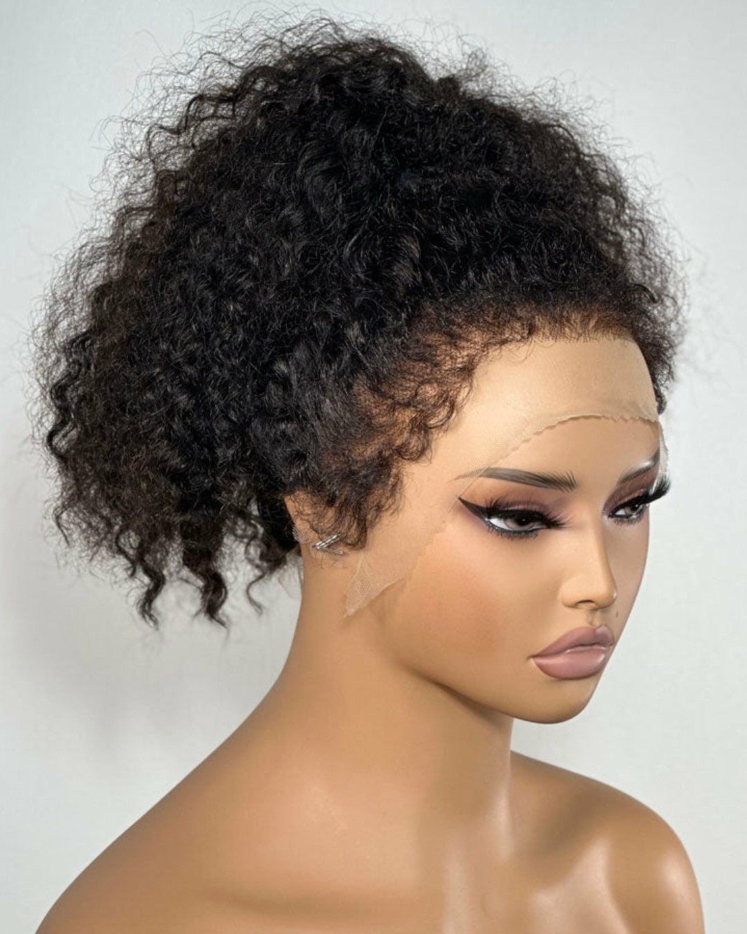 Frontal And Back Realistic Curly Edges 13x4 Lace Front Wig