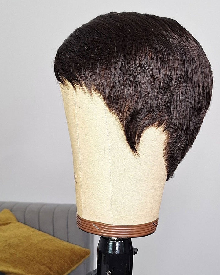 Side Parted Short Full Lace Human Hair Wig