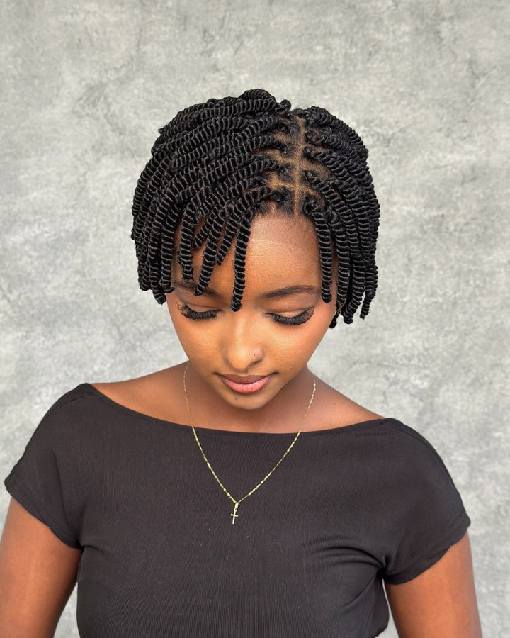 Full Lace Twist-out Afro Pixie Invisi Drawstring Wig