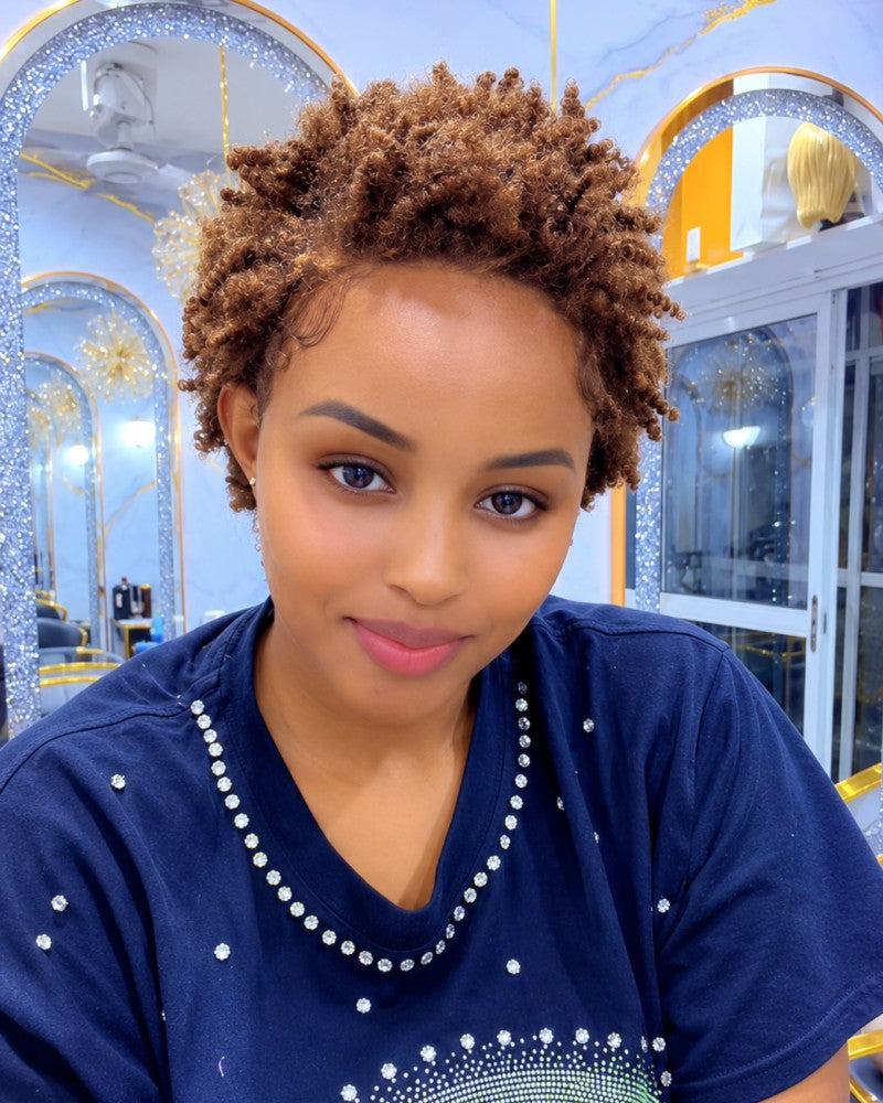 Full Lace Short Twist Out Afro Pixie Wig