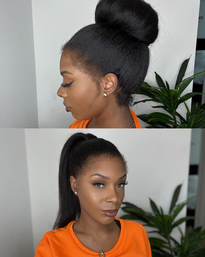 360 Lace Frontal Kinky Edges Ventilated Wig