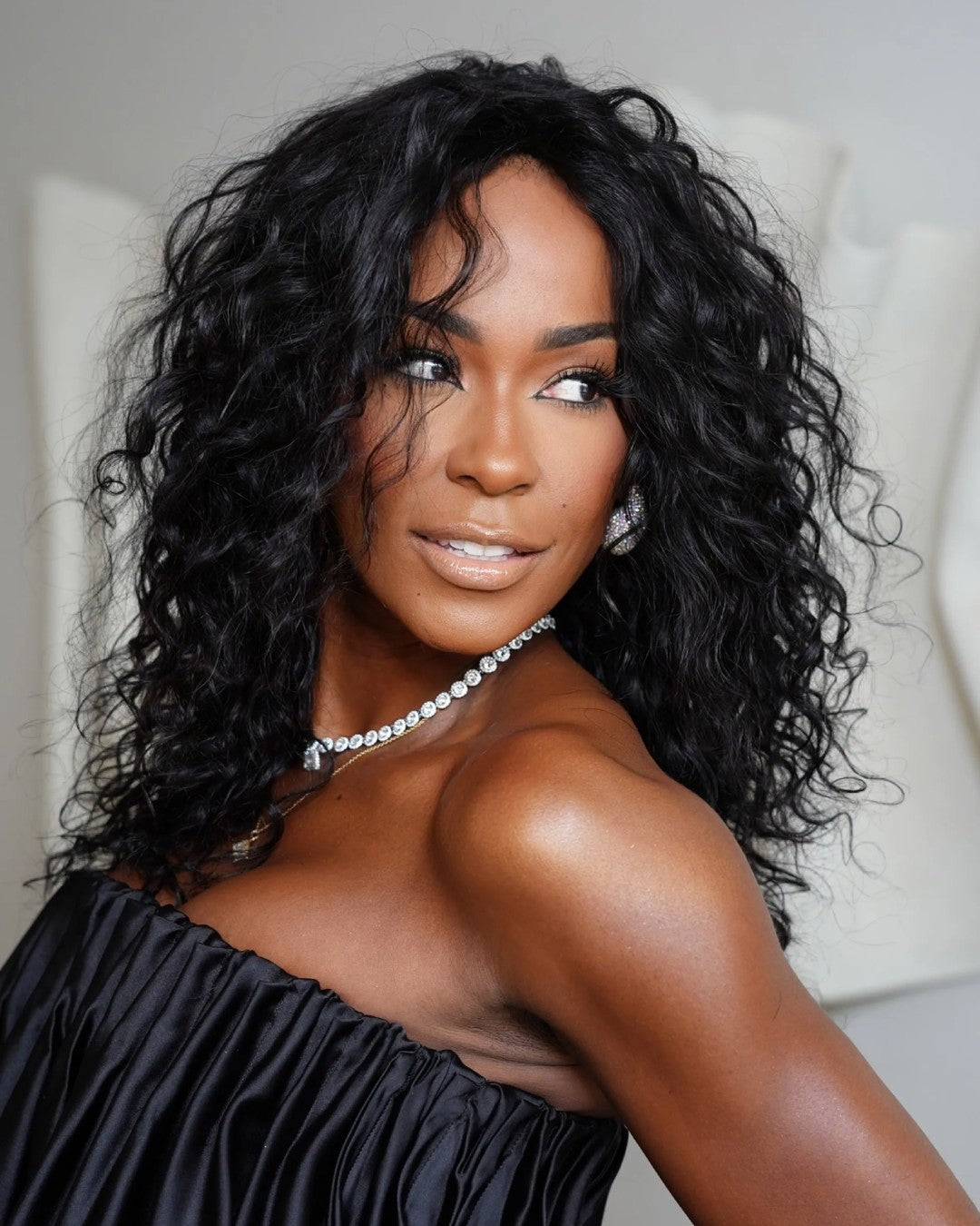 Wear & Go Black Water Wave Huamn Hair Wig