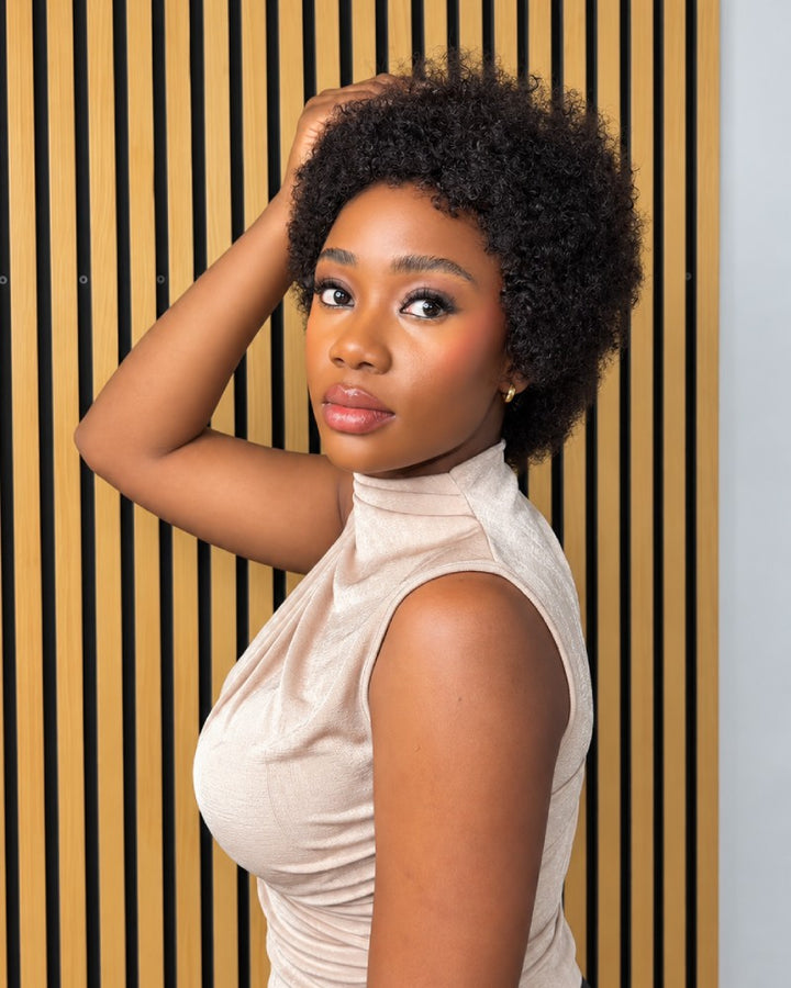 Wear & Go Short Afro Curly Puff Wig