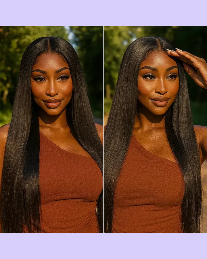 Smooth Natural Straight Hair 13x4 Lace Front Wig