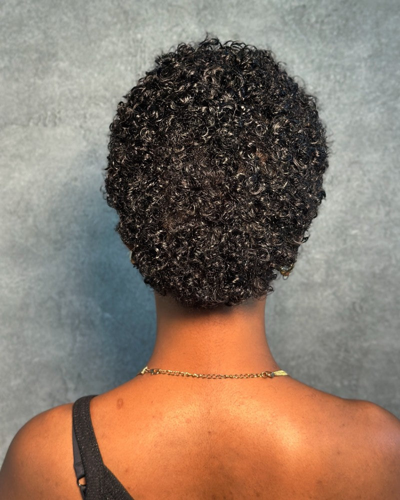 Beginner Friendly Full Lace 3C Curly Pixie Wig For Daily Wear