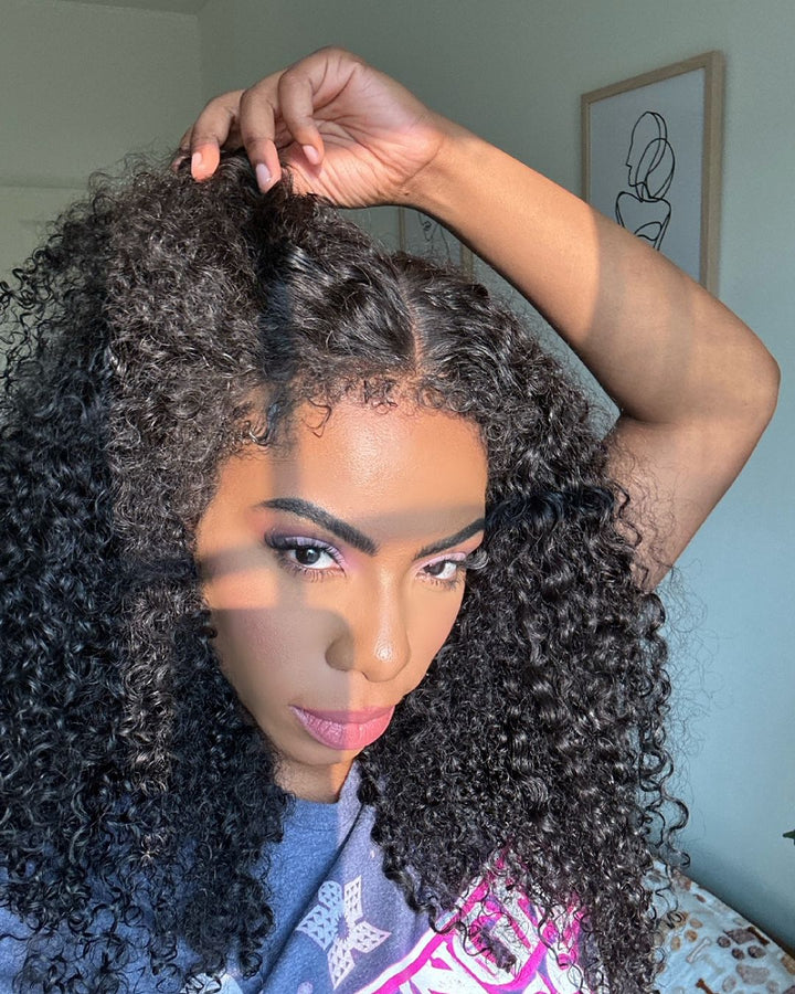 Lace Frontal Realistic Kinky Curly Hairline Wig