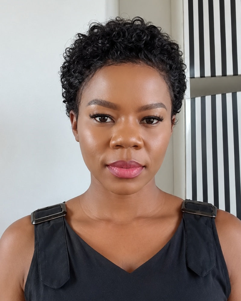 Big Chop Full Lace Short Curly Pixie Wig for Everyday Wear