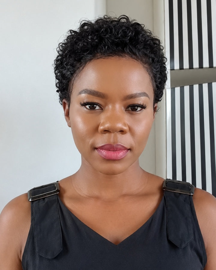 Big Chop Full Lace Short Curly Pixie Wig for Everyday Wear