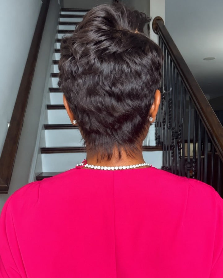 Freeform Side Part Pixie 13x6 Lace Wig with Tousled Layers