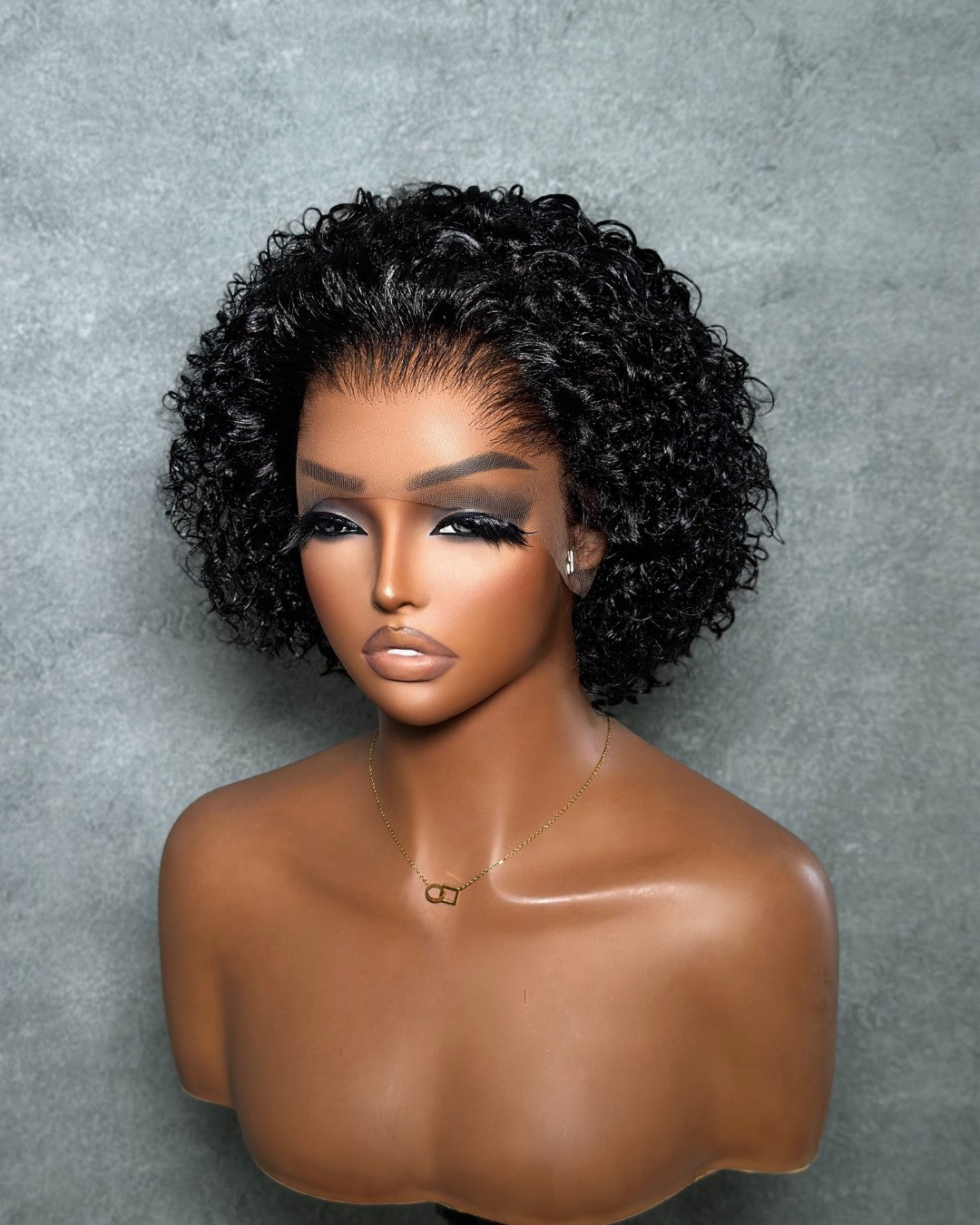 Pixie Cut Curly Hair 13x4 Lace Frontal Wig