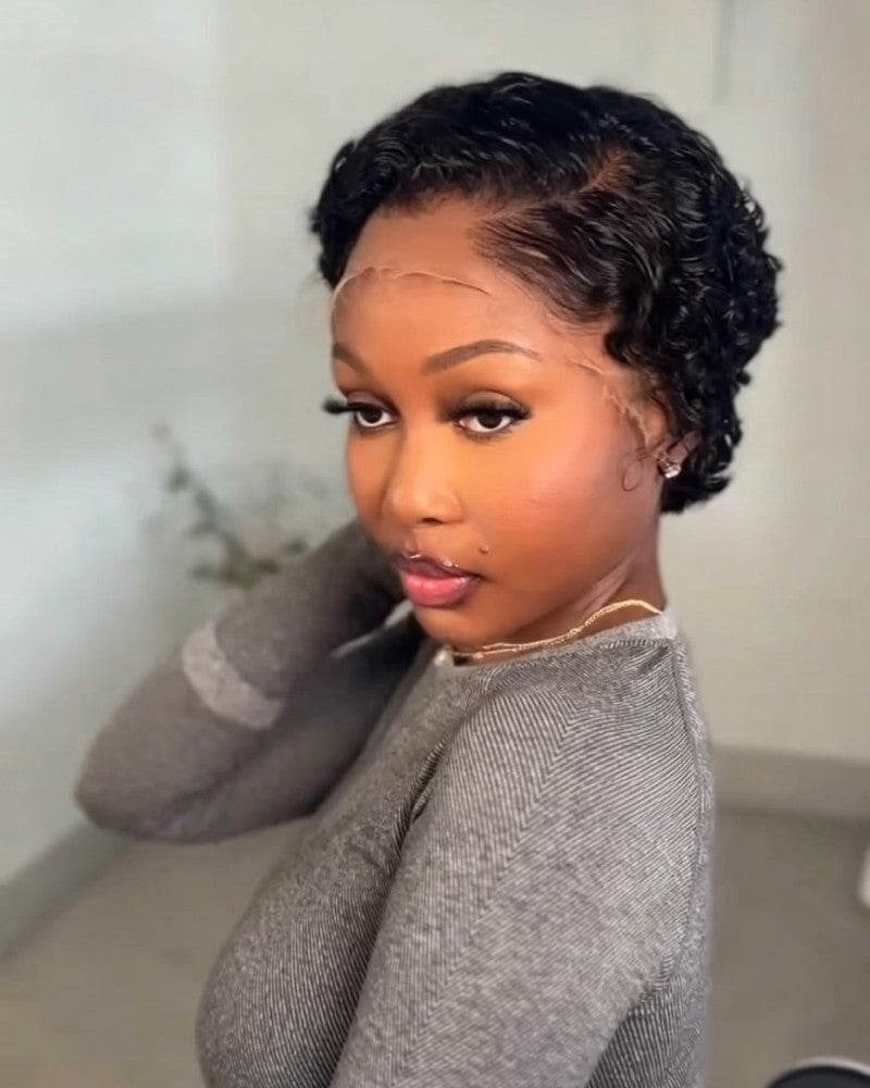 Ready To Wear Curly Short Cut 13x4 Lace Front Wig