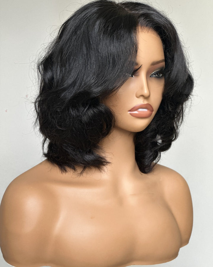 Wear & Go Layered Wavy Bob 5x5 Pre Cut Lace Wig