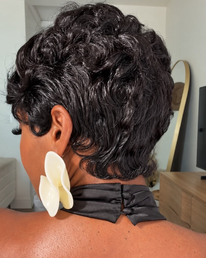 Vintage Bloom Side Part Pixie 13x6 Lace Wig with Soft Sculpted Curls