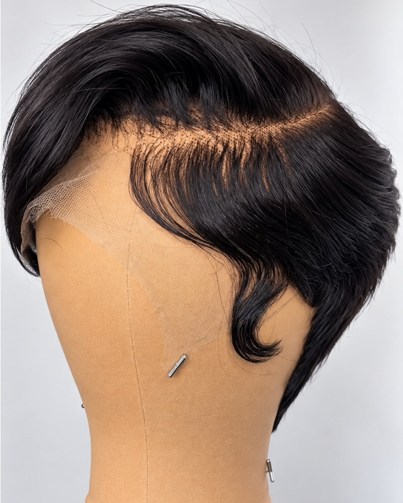 Layers Wave Pixie 13x6 Lace Wig with Swoop Bangs