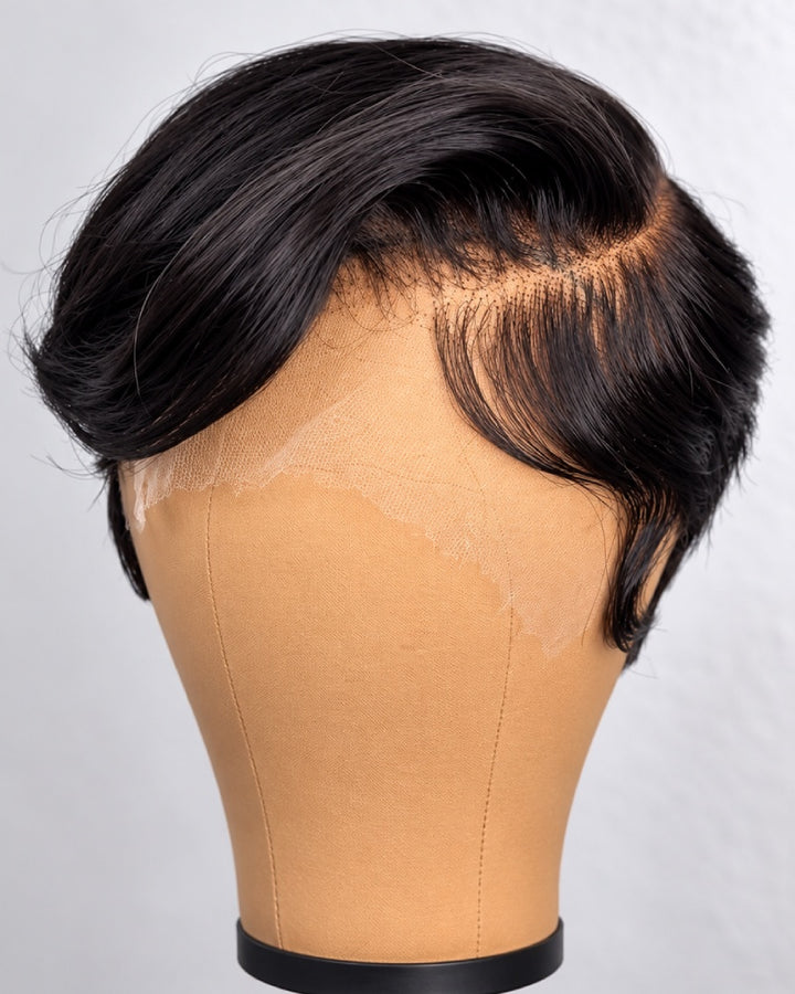 Layers Wave Pixie 13x6 Lace Wig with Swoop Bangs