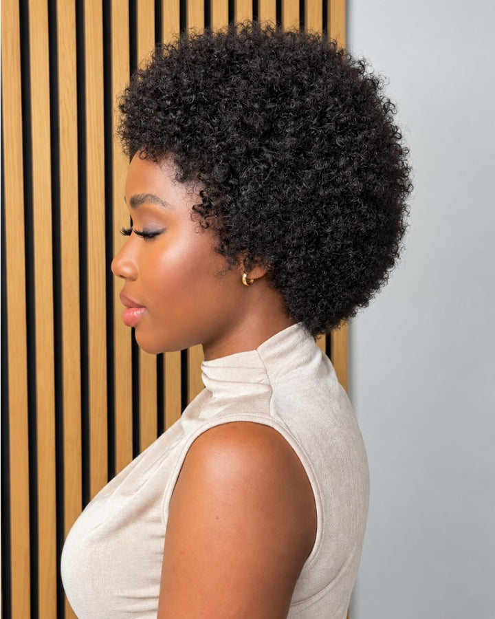 Wear & Go Short Afro Curly Puff Wig