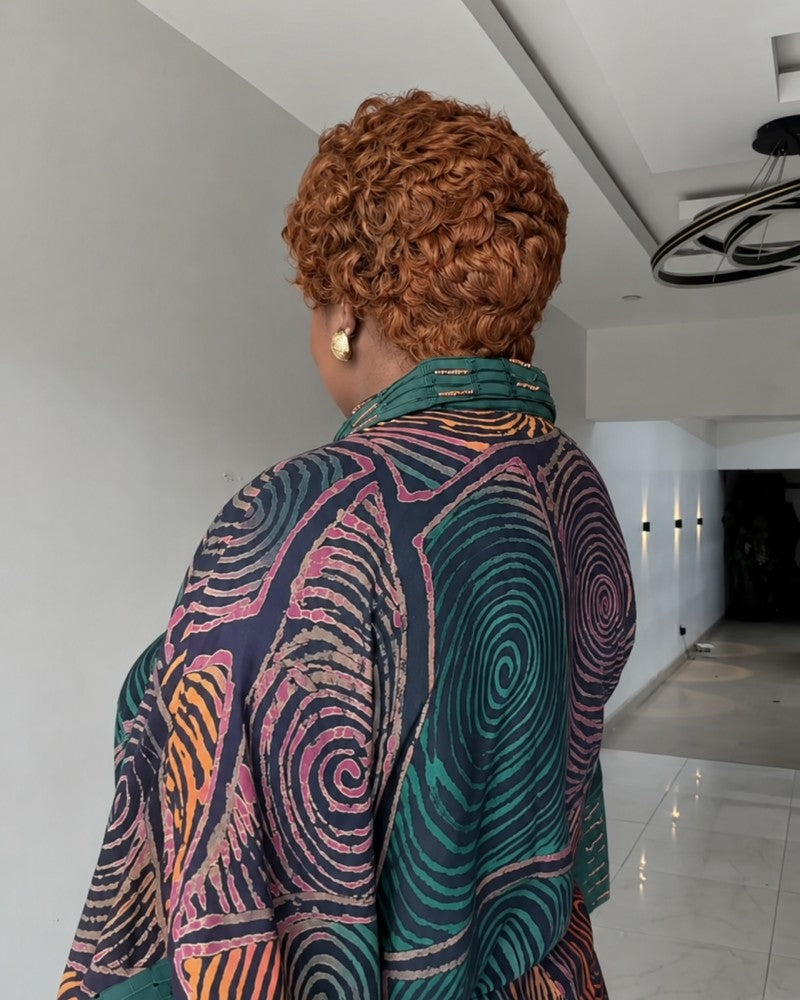 Burnt Orange Short Curls Full Lace Wig