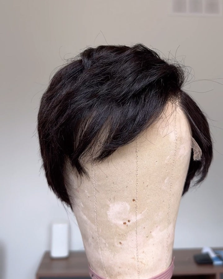 Pixie Cut 13x4 Front Lace Wig With Bangs
