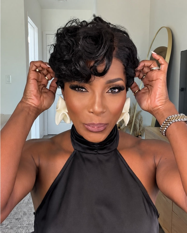 Vintage Bloom Side Part Pixie 13x6 Lace Wig with Soft Sculpted Curls