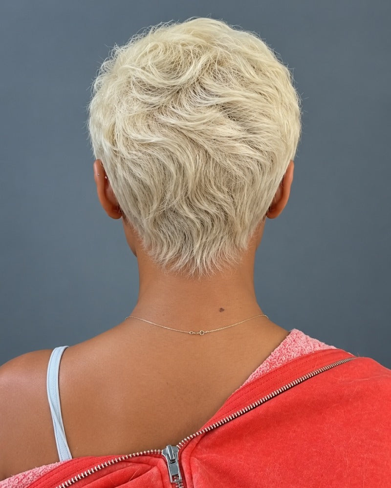 Short Layered 613 Blonde Pixie Cut 13x6 Lace Front Wig