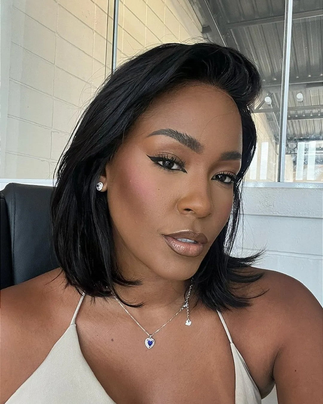 Short Middle Parted Straight 13x4 Lace Front Wig