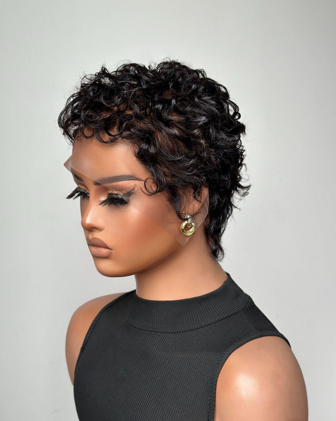 Wet Wave Curls Full Lace Short Pixie Cut Wig