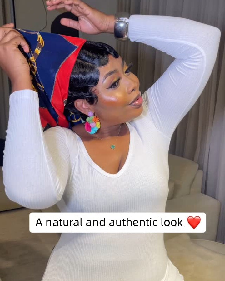 Wear & Go Styled Finger Wave Wig Human Hair