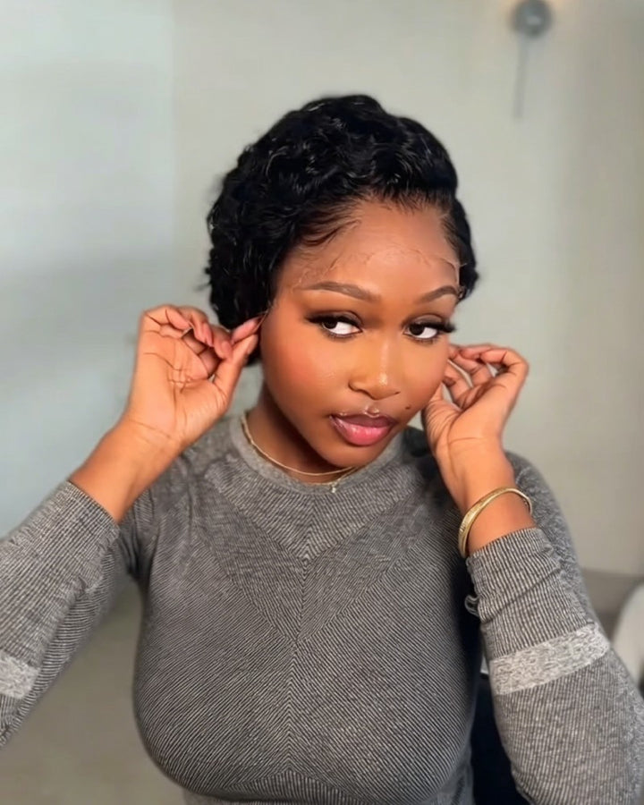 Ready To Wear Curly Short Cut 13x4 Lace Front Wig