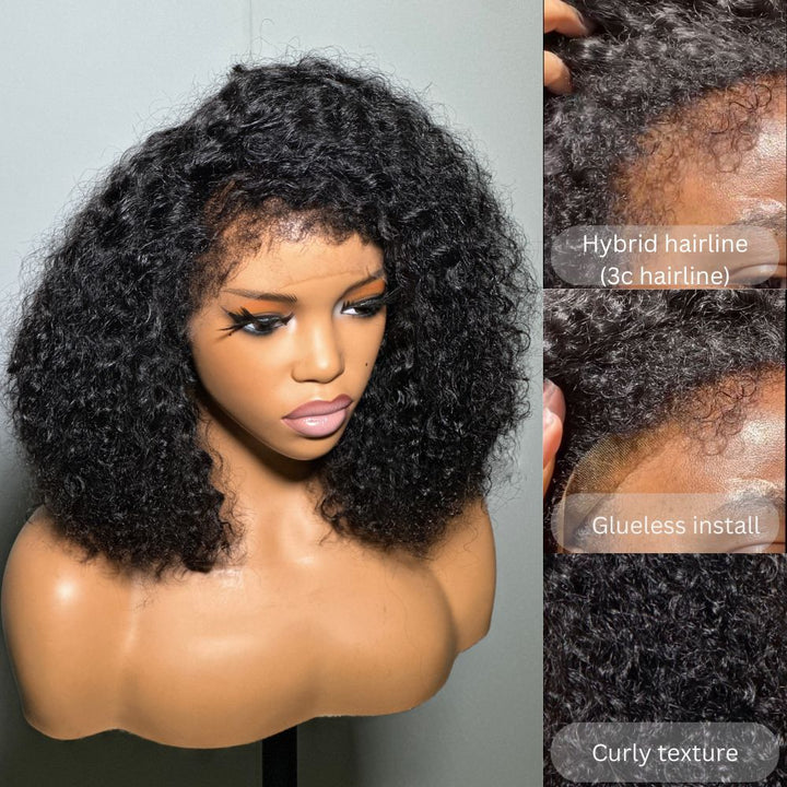 Trendy Curly With Hybrid Hairline HD Lace Wig