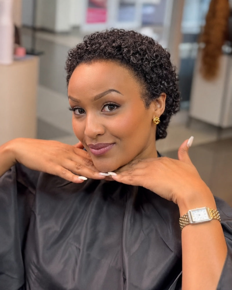 Glueless Afro Curly 13x4 Lace Front Wig