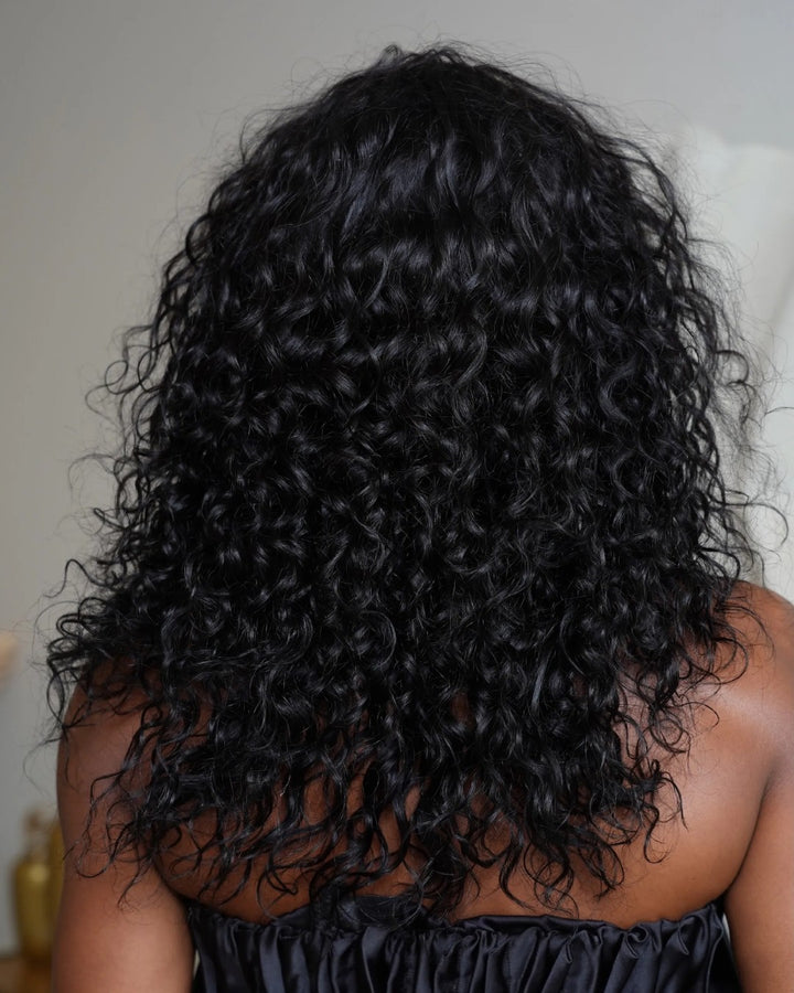 Wear & Go Black Water Wave Huamn Hair Wig