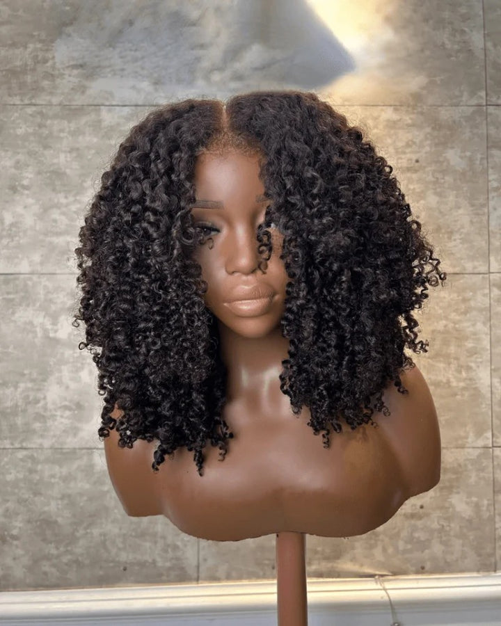 Glueless Luxurious Curls HD Lace Closure With 4C Kinky Edges Pre-cut Wig