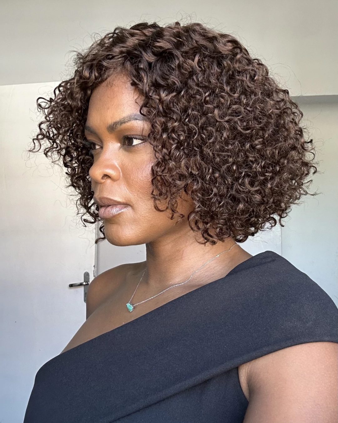 Cocoa Chocolate Brown Short Curly Human Hair Wig