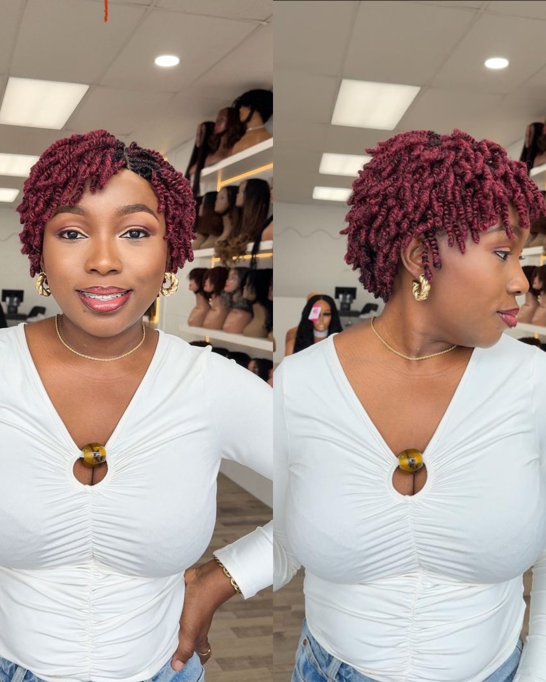 Full Lace Twist-out Afro Pixie Invisi Drawstring Wig
