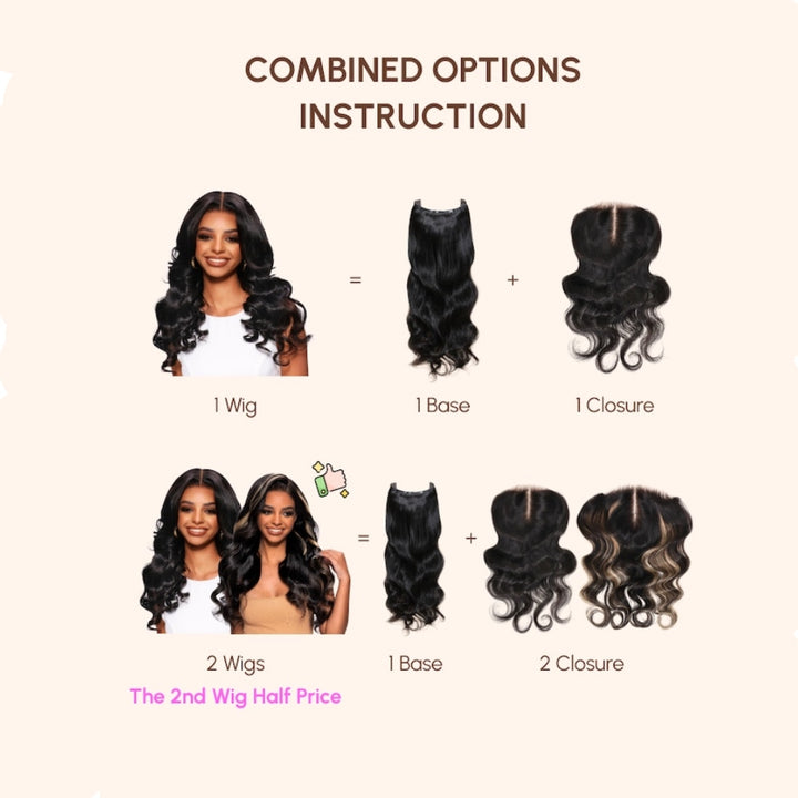 N+ Styles With Optional Detachable Lace Wig