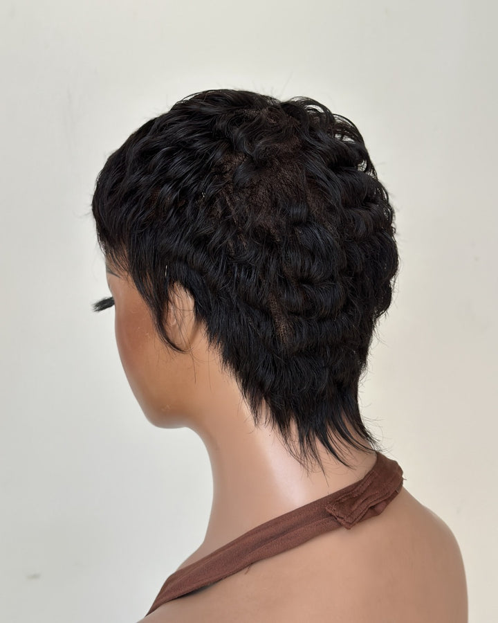 Full Lace Pixie Cut Wig 100% Human Hair