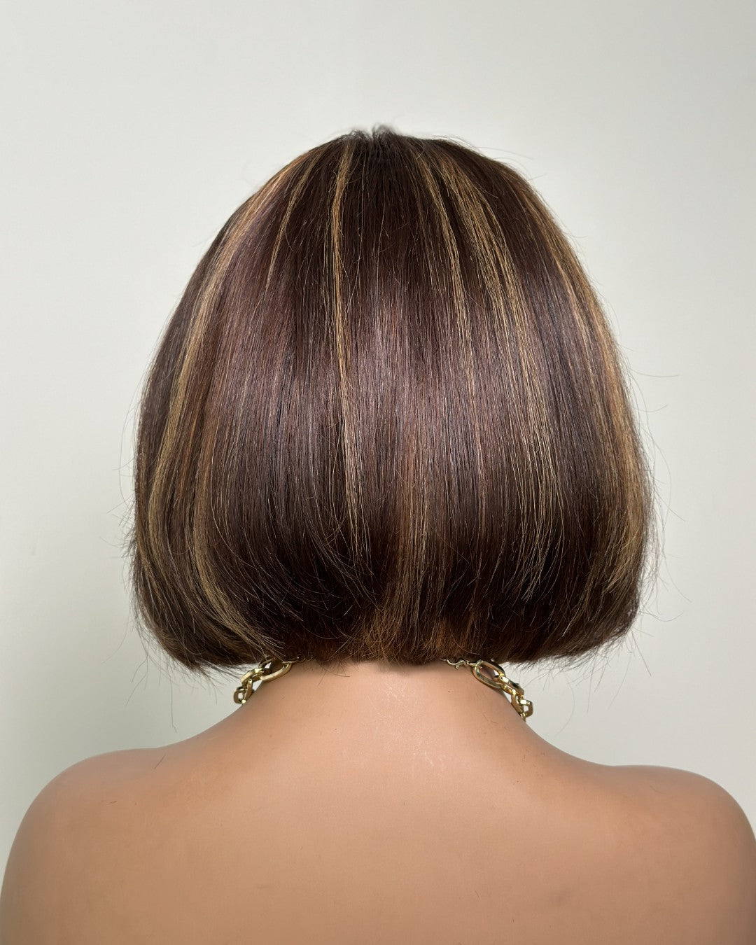 P4/27 Highlights Blowout Wavy Short Bob 5x5 Lace Closure Wig