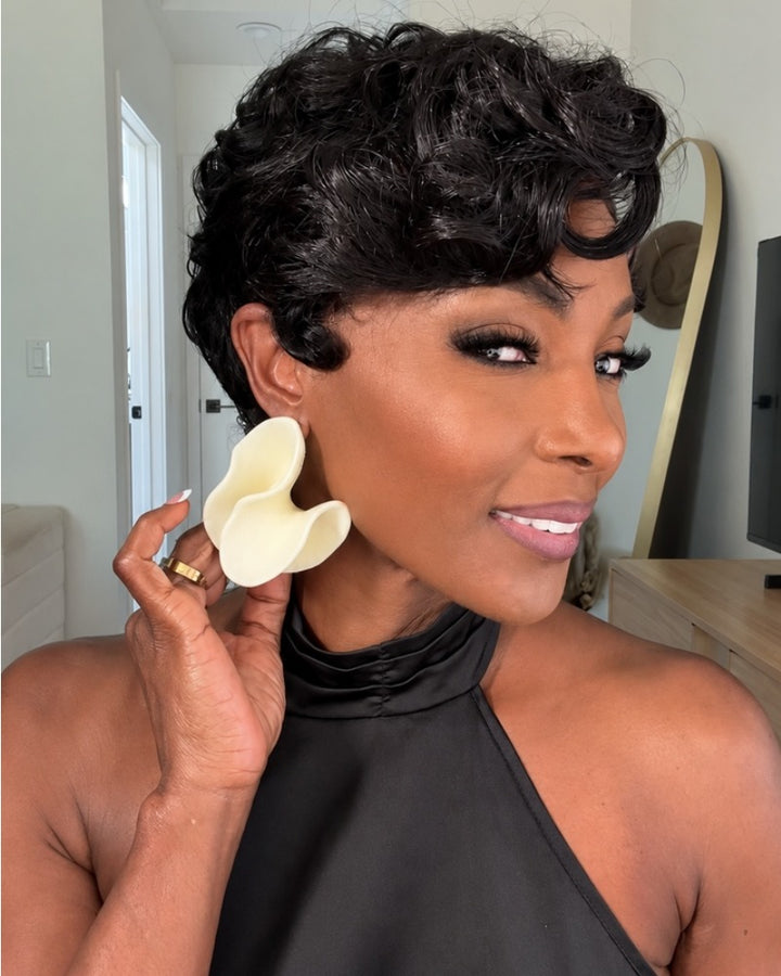 Vintage Bloom Side Part Pixie 13x6 Lace Wig with Soft Sculpted Curls