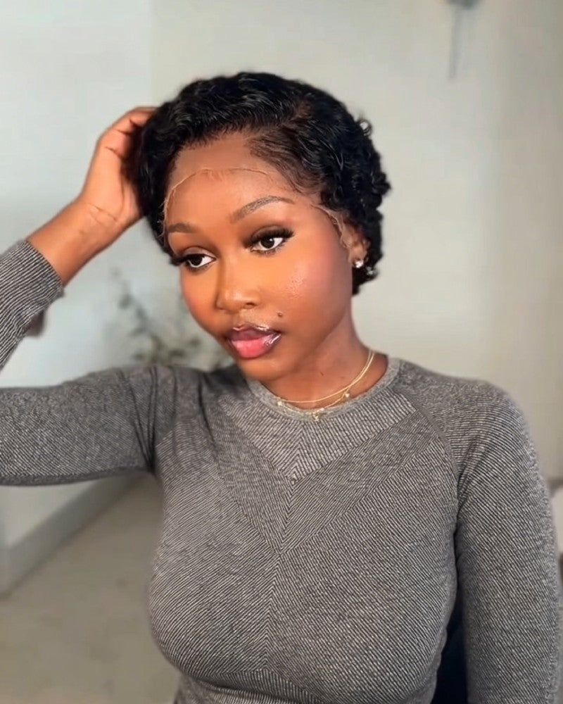 Ready To Wear Curly Short Cut 13x4 Lace Front Wig