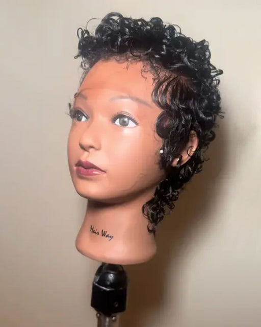 Full Lace Wave Curls Short Pixie Cut Wig