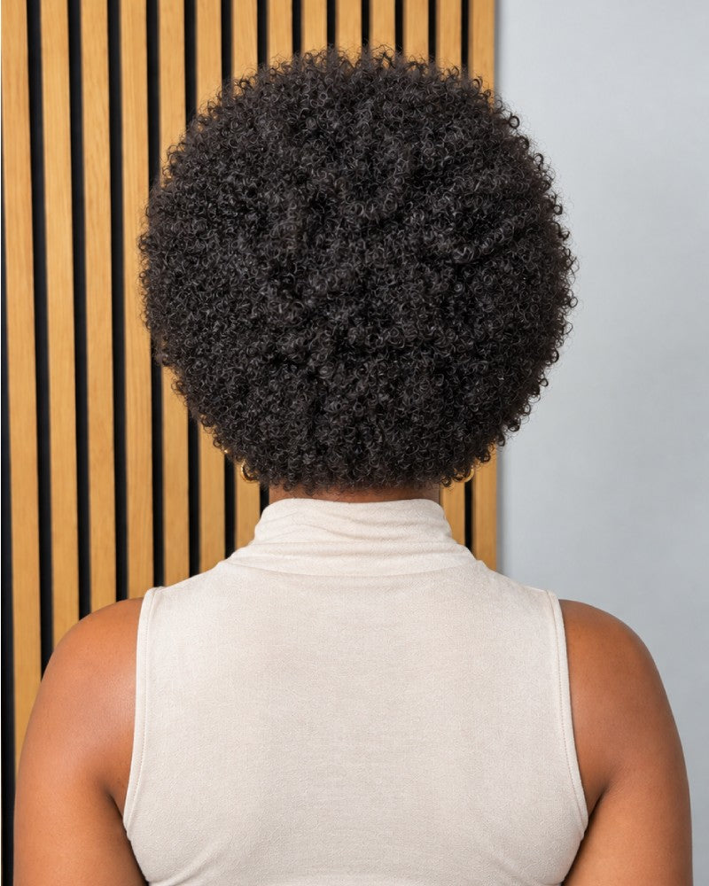 Wear & Go Short Afro Curly Puff Wig